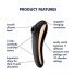 Satisfyer Dual Kiss - vibrator clitoridian și vaginal, reîncărcabil (negru)