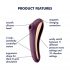 Satisfyer Dual Kiss - vaginalni in klitorisni vibrator za polnjenje (vijolična)