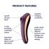 Satisfyer Dual Kiss - 2-in-1 Rechargeable Vaginal and Clitoral Vibrator (Purple)