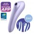 Satisfyer Dual Pleasure - nabíjecí, vodotěsný smart vibrátor na klitoris a vagínu (fialový)