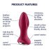 Satisfyer Rotator Plug 2 - vibrator anal cu perle, reîncărcabil (fuziune)