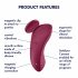 Satisfyer Sexy Secret - Smart Waterproof Panty Vibrator (Burgundy)