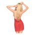 Penthouse Sweet & Spicy - halsjurk met kant en string (rood) - M/L