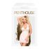 Penthouse Sweet & Spicy - Lace Dress with Choker and Thong (White)  - M/L