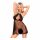 Babydoll Trasparente con Pois e Tanga "Penthouse Libido Boost" - in Pizzo con Spalline (Nero)  - M/L