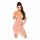 Babydoll e tanga Penthouse con Pizzo a Motivo Floreale (rosa)