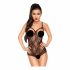 Penthouse Turned on - Open Lace Bodysuit (Black)  - L/XL