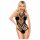 Penthouse Go Hotter - Halterneck, Mesh Bodysuit (Black)