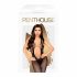 Penthouse Forbidden Fruit - Open V-neck Bodysuit (Black)