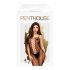 Penthouse Drop-Dead Tasty - open overall met netstrepen (zwart)