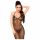 Penthouse Love on Fire - Glitzerndes durchsichtiges Catsuit mit Tanga (schwarz)  - L/XL