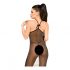 Penthouse Love on Fire - Sparkling Sheer Bodysuit with Thong (Black)  - L/XL