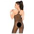 Penthouse Love on Fire - Sparkling Sheer Catsuit with Thong (Black) - L/XL