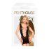 Abito Minidress Sexy a Rete e Righe - Penthouse Fiamma sulla Roccia (nero)