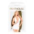 Penthouse Terre-tremblante - robe licou et string (blanc) - M/L