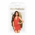 Penthouse Earth-shaker - Halter Neck Dress and Thong (Red)  - L/XL