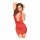 Penthouse Heart Robe - diep decolleté jurk en string (rood) - M/L