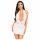 Penthouse Heart Rob - Deep Plunge Dress and Thong (White)  - M/L