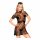 Penthouse Poison Cookie - Lace Dress, Thong, and Hair Accessory (Black)  - L/XL