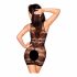 Penthouse Eye-Catcher - hochhalsiges Kleid (schwarz)  - XL