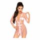 Penthouse Midnight Mirage - Satin Robe and Thong (Pink)