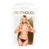 Tanga in pizzo trasparente con fiocchi aperti - Penthouse Hot Getaway (nero)