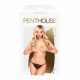 Tanga in pizzo trasparente con fiocchi aperti - Penthouse Hot Getaway (nero)