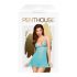 Penthouse Bedtime Story - Nightgown & Thong (Turquoise)  - M/L