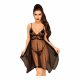 Penthouse Naughty Doll - Spitzenkleid und Tanga (schwarz)