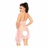 Penthouse Naughty Doll - Lace Dress and Thong (Pink)  - L/XL