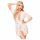 Lace Robe and Thong Set (White)  - XL