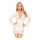 Penthouse Hypnotic Power - Lace Short Robe and Thong (White)