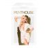 Penthouse Hypnotic Power - Lace Short Robe and Thong (White)  - XL