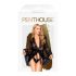 Kimono corto trasparente e set di lingerie con pizzo floreale - Penthouse Potenza Ipnotica  - XL