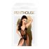 Penthouse Best Forplay - Lace Bodysuit with Sheer Scarf (Black)  - L/XL