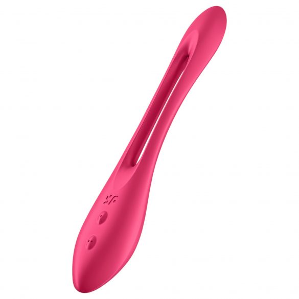 Satisfyer Elastic Joy - uppladdningsbar, flexibel parvibrator (röd)