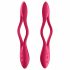 Satisfyer Elastic Joy - uppladdningsbar, flexibel parvibrator (röd)