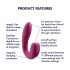 Satisfyer Sunray - Rechargeable, Air-Pulse 2-in-1 Vibrator (Red)