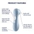 Satisfyer Pro 2 - oplaadbare luchtgolf clitoris stimulator (Blauw)