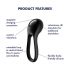 Satisfyer Majestic Duo - Rechargeable Waterproof Cock Ring (Black)