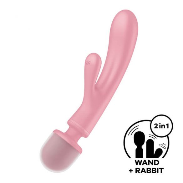 Satisfyer Triple Lover - G-punkta un masāžas vibrators (rozā)