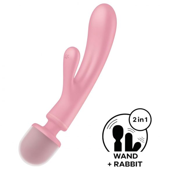 Satisfyer Triple Lover - G-spot and massager vibrator (pink)