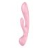 Satisfyer Triple Oh - vibrator cu acumulator pentru clitoris, roz