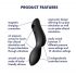 Satisfyer Curvy Trinity 2 - Rechargeable Air Pulse 2in1 Vibrator (Black)