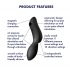 Satisfyer Curvy Trinity 2 - rechargeable air-wave 2-in-1 vibrator (black)