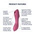 Satisfyer Curvy Trinity 3 - Rechargeable Air Pulse 2-in-1 Vibrator (Red)