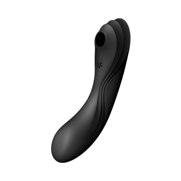 Satisfyer Curvy Trinity 4 - įkraunamas vaginalinis ir klitorio vibradoras (juodas)