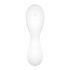 Satisfyer Curvy Trinity 5+ - интелигентен въздушен вибратор 2в1 (бял)