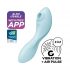 Satisfyer Curvy Trinity 5+ - Vibromasseur à onde d'air 2-en-1 intelligent (bleu)