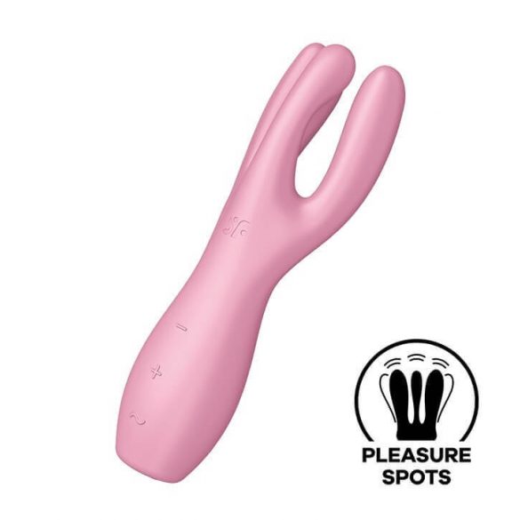 Satisfyer Threesome 3 - uppladdningsbar klitorisstimulator (rosa)